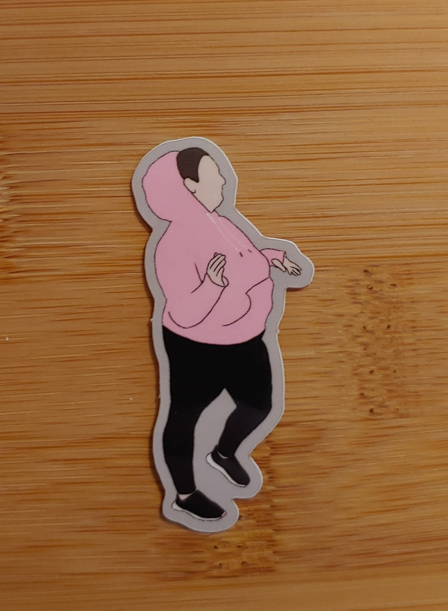 Body Positive pink sweatshirt sticker